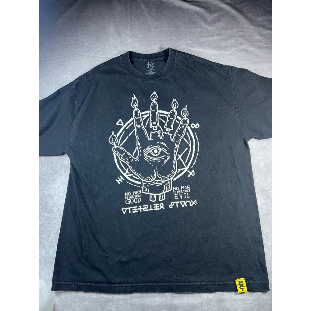 WWE NXT Aleister Black T-Shirt Mens XL Black Fade To Black Occult Graphic Tee